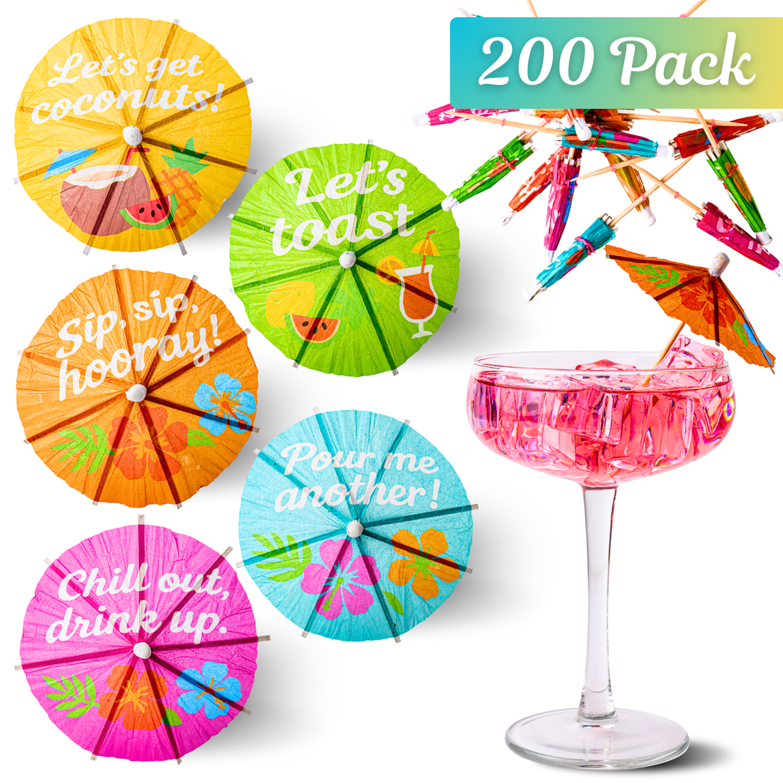 Cocktail Umbrellas for Drinks