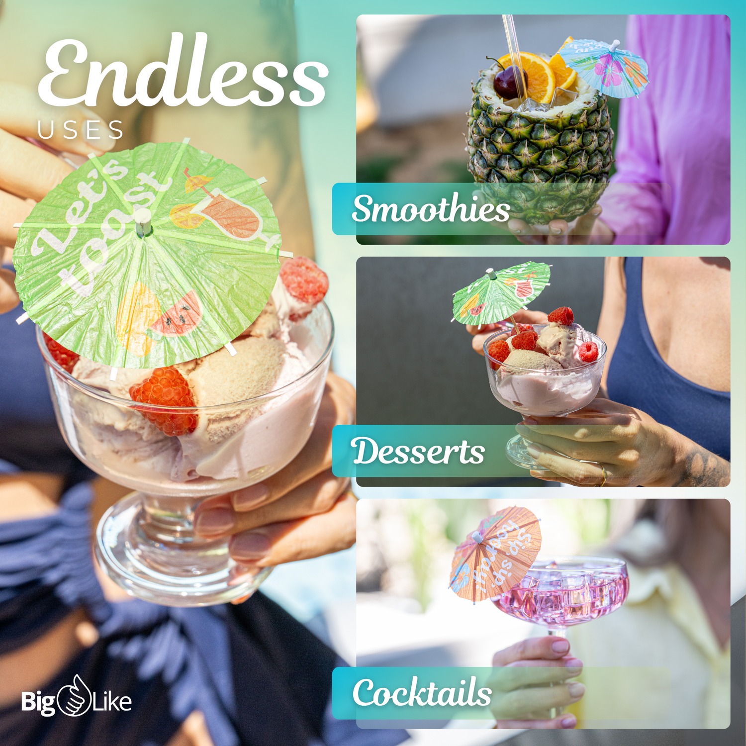 Cocktail Umbrellas for Drinks